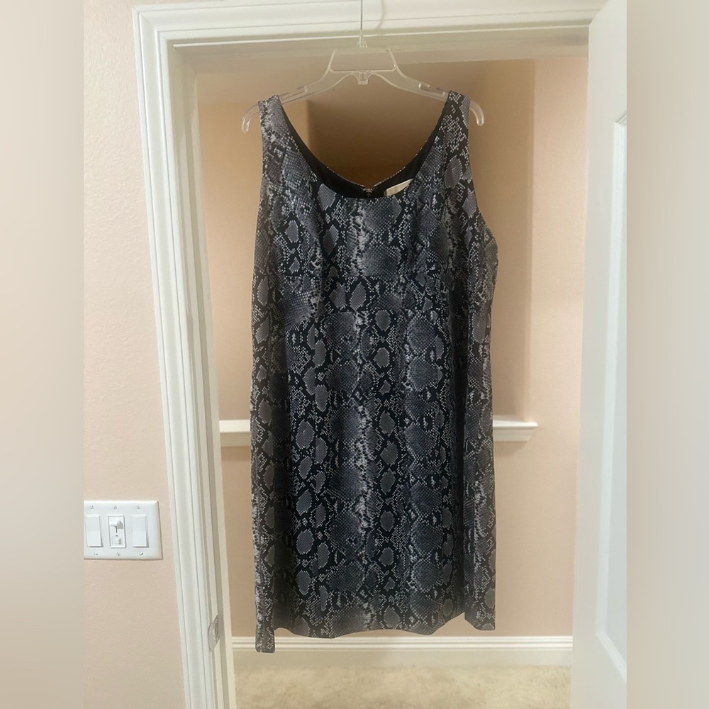 NWOT Plus MICHAEL Michael Kors‎ Snakeskin Print Lined Dress Business Evening 20W